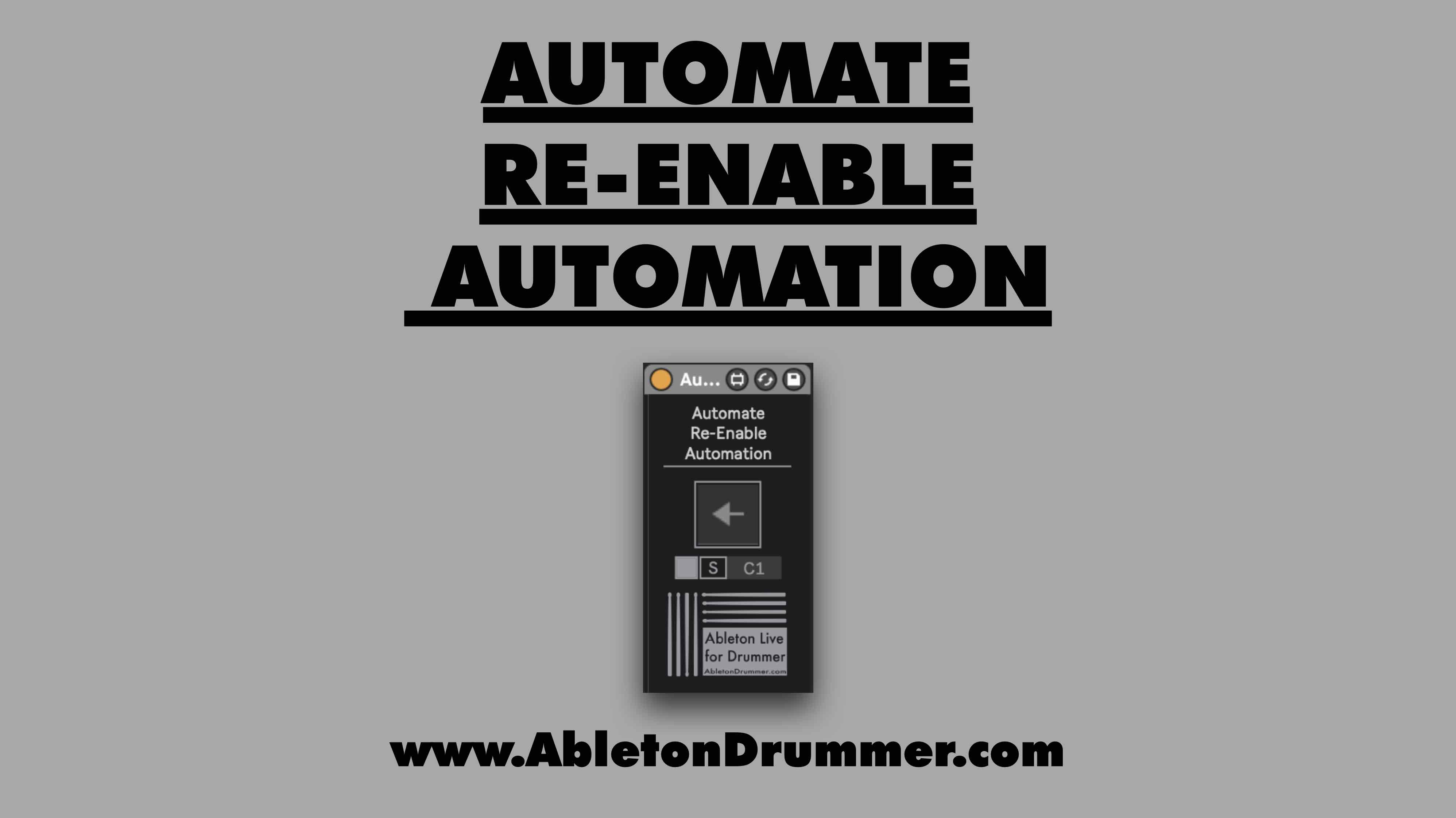 Automate Re Enable Automation Version 1 0 By AbletonKurse On Maxforlive Automate Re Enable Automation Version 1 0 By AbletonKurse On Maxforlive